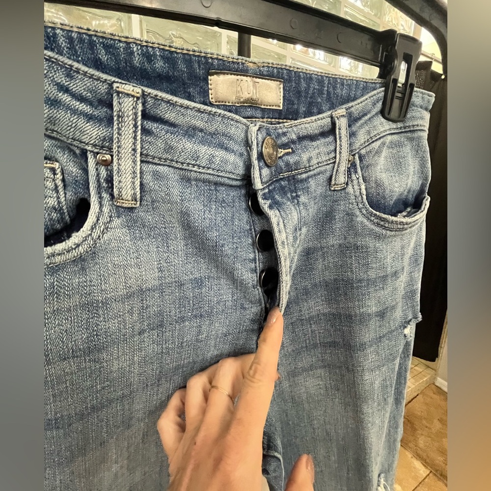 Kut From The Kloth Elizabeth Slouchy Boyfriend Crop Size 6 - Picture 4 of 7